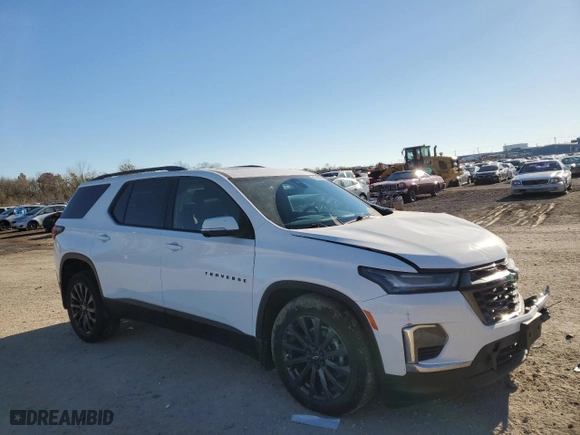 2022 Chevrolet Traverse RS with VIN 1GNEVJKW4NJ188724, listed as a Copart auction lot 80126094 with 46,791 mi miles and Salvage Title. Bid and sale history available at carsss.com. Image 4.