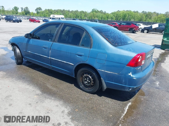2003 Honda Civic LX with VIN 2HGES165X3H598298, listed as a IAAI auction lot 42035109 with 216,806 mi miles. Bid and sale history available at carsss.com. Image 3.