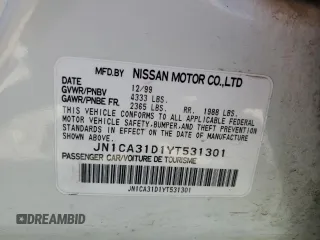 2000 Nissan Maxima GXE z VIN JN1CA31D1YT531301, wystawiony jako Copart lot #72937434 z przebiegiem Nie podano mil oraz Szkoda całkowita • Salvage title. Historia ofert i sprzedaży dostępna na DreamBid. Obrazek 12.