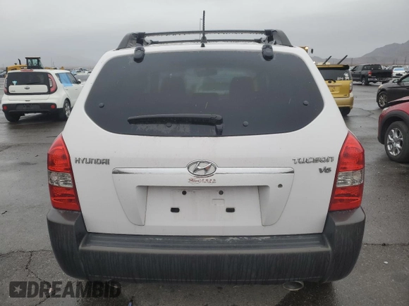 2006 Hyundai Tucson GLS with VIN KM8JN12D56U252660, listed as a Copart auction lot 45330325 with 125,136 mi miles and Salvage Title. Bid and sale history available at carsss.com. Image 6.