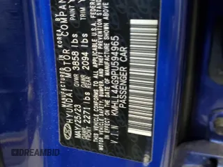2023 Hyundai Elantra SE with VIN KMHLL4AG9PU594965, listed as a Copart auction lot 62406545 with 21,594 mi miles and Salvage title. Bid and sale history available at DreamBid. Image 12.