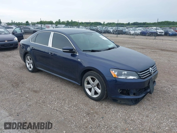 2014 Volkswagen Passat Wolfsburg Edition with VIN 1VWAT7A35EC044446, listed as a IAAI auction lot 42558007 with 165,285 mi miles and . Bid and sale history available at DreamBid. Image 1.