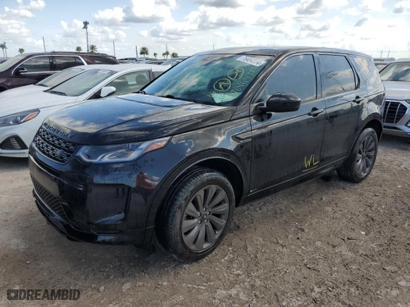 2020 Land Rover Discovery Sport SE R-Dynamic with VIN SALCL2FX2LH833088, listed as a Copart auction lot 76464334 with 0 mi miles and Non Repairable. Bid and sale history available at carsss.com. Image 1.