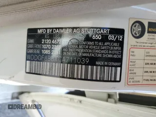 2012 Mercedes-Benz C 300 Sport with VIN WDDGF8BBXCA711039, listed as a Copart auction lot 61417975 with 131,692 mi miles and Salvage title. Bid and sale history available at DreamBid. Image 12.