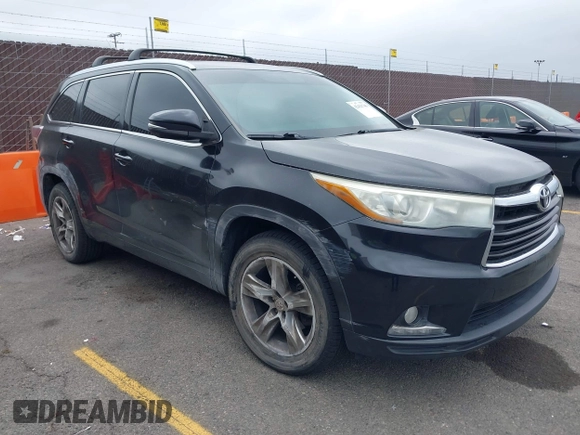 2014 Toyota Highlander Limited with VIN 5TDYKRFHXES015138, listed as a IAAI auction lot 42421746 with 130,223 mi miles and . Bid and sale history available at DreamBid. Image 1.