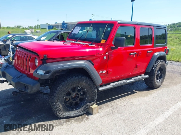 2018 Jeep Wrangler Unlimited Sport S z VIN 1C4HJXDGXJW168940, wystawiony jako IAAI lot #42200607 z przebiegiem 60 308 mil mil oraz . Historia ofert i sprzedaży dostępna na DreamBid. Obrazek 18.