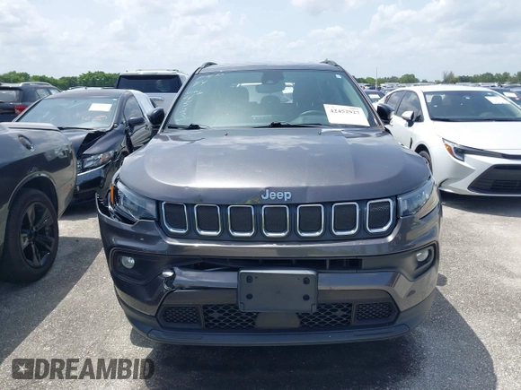 2022 Jeep Compass Latitude с VIN 3C4NJDBB1NT164523, выставлен на аукционе IAAI как лот 42452927 с пробегом 38 764 миль миль и . История ставок и продаж доступна на DreamBid. Изображение 12.