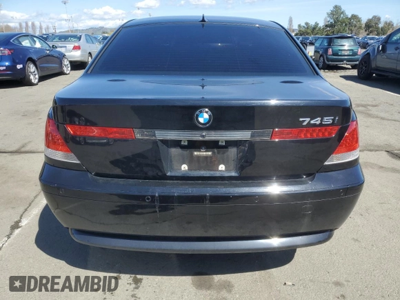 2003 BMW 7 Series 745i with VIN WBAGL634X3DP63533, listed as a Copart auction lot 49538815 with 126,926 mi miles and Salvage Title. Bid and sale history available at carsss.com. Image 6.