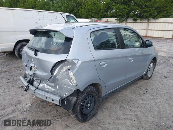 2024 Mitsubishi Mirage ES with VIN ML32AUHJ0RH016520, listed as a IAAI auction lot 42609025 with 16,419 mi miles and . Bid and sale history available at DreamBid. Image 4.