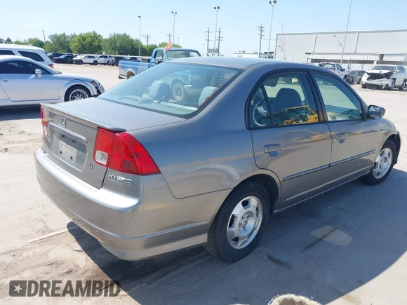 2005 Honda Civic with VIN JHMES966X5S003661, listed as a IAAI auction lot 41991358 with 145,574 mi miles and . Bid and sale history available at DreamBid. Image 4.