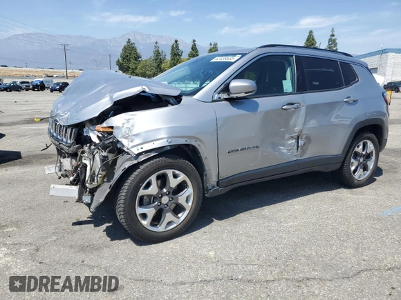 2018 Jeep Compass Limited with VIN 3C4NJCCB4JT362175, listed as a Copart auction lot 52439535 with 123,034 mi miles and Salvage Title. Bid and sale history available at carsss.com. Image 1.