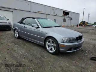 2005 BMW 3 Series 325Ci with VIN WBABW33425PL36431, listed as a Copart auction lot 55774905 with 82,530 mi miles and Salvage title. Bid and sale history available at DreamBid. Image 4.