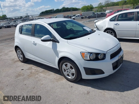 2014 Chevrolet Sonic LS with VIN 1G1JA6SH5E4171729, listed as a IAAI auction lot 42271221 with 58,117 mi miles and . Bid and sale history available at DreamBid. Image 1.