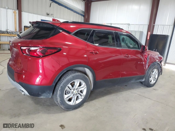 2020 Chevrolet Blazer LT with VIN 3GNKBHRS8LS561251, listed as a Copart auction lot 50055435 with 65,111 mi miles and Salvage Title. Bid and sale history available at carsss.com. Image 3.