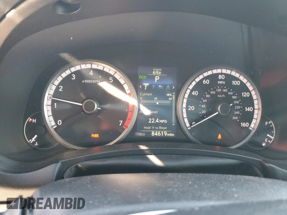 2015 Lexus NX 200t with VIN JTJBARBZXF2023897, listed as a Copart auction lot 46298035 with 84,619 mi miles and Salvage Title. Bid and sale history available at DreamBid. Image 9.