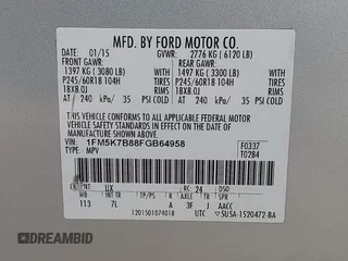 2015 Ford Explorer с VIN 1FM5K7B88FGB64958, выставлен на аукционе IAAI как лот 42263069 с пробегом 159 250 миль миль и . История ставок и продаж доступна на DreamBid. Изображение 9.