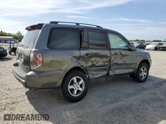 2008 Honda Pilot EX-L with VIN 5FNYF18528B004331, listed as a Copart auction lot 53324835 with 201,040 mi miles and Salvage Title. Bid and sale history available at carsss.com. Image 3.