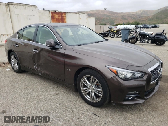 2017 Infiniti Q50 Sport with VIN JN1EV7AP9HM743324, listed as a Copart auction lot 59636665 with 67,908 mi miles and Salvage title. Bid and sale history available at DreamBid. Image 4.