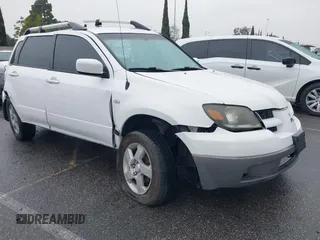 2003 Mitsubishi Outlander XLS with VIN JA4LX41G93U034215, listed as a IAAI auction lot 41788522 with 163,558 mi miles. Bid and sale history available at carsss.com. Image 1.