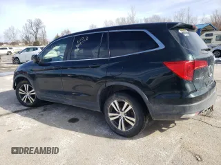 2017 Honda Pilot EX-L with VIN 5FNYF6H56HB008475, listed as a Copart auction lot 46135615 with 163,217 mi miles and Salvage Title. Bid and sale history available at DreamBid. Image 2.