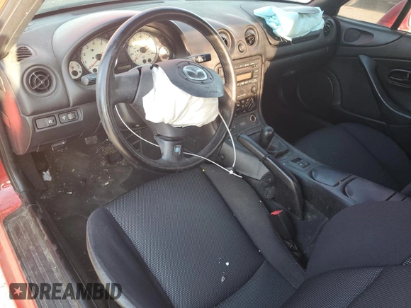 2001 Mazda MX-5 Miata with VIN JM1NB353X10203032, listed as a Copart auction lot 52594545 with 46,489 mi miles and Clean Title. Bid and sale history available at DreamBid. Image 8.