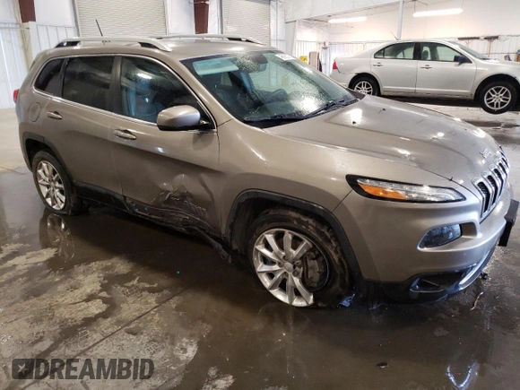 2017 Jeep Cherokee Limited with VIN 1C4PJLDS2HW662518, listed as a Copart auction lot 46896275 with 75,112 mi miles and Salvage title. Bid and sale history available at DreamBid. Image 4.