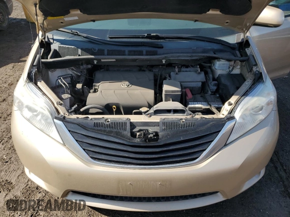 2012 Toyota Sienna LE with VIN 5TDJK3DCXCS036204, listed as a Copart auction lot 48563785 with 0 mi miles and Salvage Title. Bid and sale history available at carsss.com. Image 12.