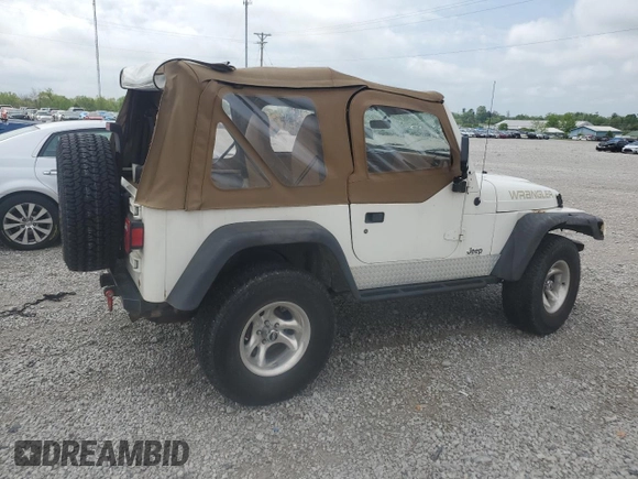 1998 Jeep Wrangler SE with VIN 1J4FY29P6WP796472, listed as a Copart auction lot 54879025 with 118,664 mi miles and Salvage title. Bid and sale history available at DreamBid. Image 3.