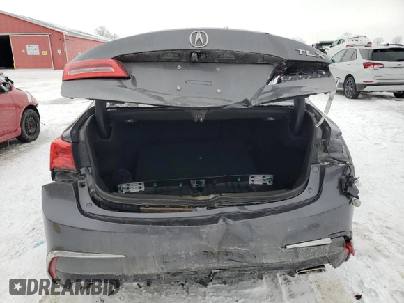 2018 Acura TLX Technology with VIN 19UUB3F58JA802955, listed as a Copart auction lot 44498945 with 128,179 mi miles and Salvage title. Bid and sale history available at DreamBid. Image 6.