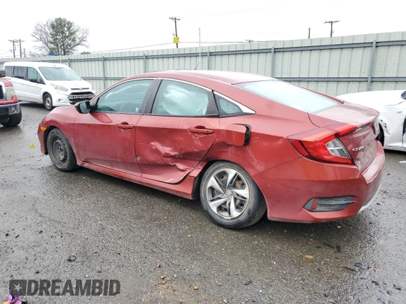 2019 Honda Civic LX with VIN 19XFC2F66KE041011, listed as a Copart auction lot 88009095 with 95,766 mi miles and Salvage Title. Bid and sale history available at DreamBid. Image 2.