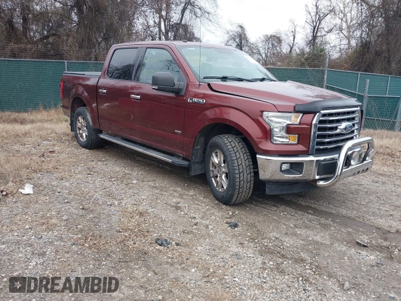 2017 Ford F-150 XL with VIN 1FTEW1EG9HFB75226, listed as a IAAI auction lot 41130292 with 125,205 mi miles. Bid and sale history available at carsss.com. Image 1.