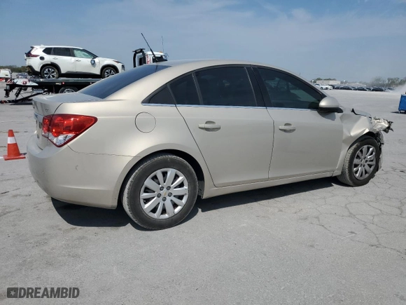 2011 Chevrolet Cruze LT w/1LT with VIN 1G1PF5S94B7109635, listed as a Copart auction lot 53031155 with 168,532 mi miles and Salvage Title. Bid and sale history available at carsss.com. Image 3.