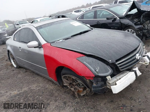 2005 Infiniti G35 Coupe with VIN JNKCV54E75M423240, listed as a IAAI auction lot 41103597 with 121,413 mi miles. Bid and sale history available at carsss.com. Image 1.