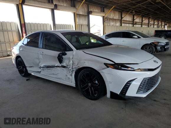 2025 Toyota Camry LE with VIN 4T1DAACK8SU065932, listed as a Copart auction lot 44106555 with 5,392 mi miles and Salvage Title. Bid and sale history available at carsss.com. Image 4.