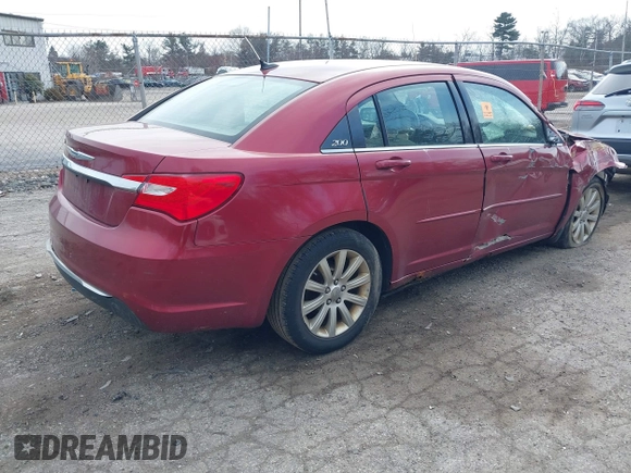2012 Chrysler 200 Touring with VIN 1C3CCBBB6CN203453, listed as a IAAI auction lot 41708919 with 199,204 mi miles. Bid and sale history available at carsss.com. Image 4.