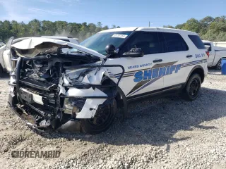 2016 Ford Utility Police Interceptor with VIN 1FM5K8AR4GGB43770, listed as a Copart auction lot 66730164 with 104,848 mi miles and Salvage Title. Bid and sale history available at carsss.com. Image 1.
