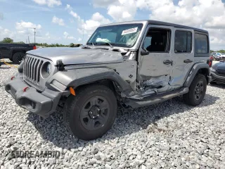 2019 Jeep Wrangler Unlimited Sport S z VIN 1C4HJXDG0KW509912, wystawiony jako Copart lot #64069865 z przebiegiem 54 450 mil mil oraz Szkoda całkowita • Salvage title. Historia ofert i sprzedaży dostępna na DreamBid. Obrazek 1.