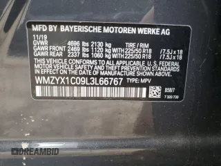 2020 MINI Countryman Cooper S with VIN WMZYX1C09L3L66767, listed as a Copart auction lot 47923355 with 44,663 mi miles and Salvage Title. Bid and sale history available at DreamBid. Image 12.
