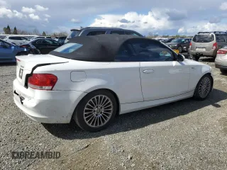 2008 BMW 1 Series 128i with VIN WBAUL73578VE88077, listed as a Copart auction lot 48655115 with 142,931 mi miles and Salvage title. Bid and sale history available at DreamBid. Image 3.