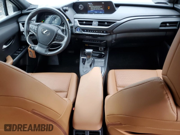 2021 Lexus UX 250h with VIN JTHP9JBH4M2052480, listed as a Copart auction lot 59948845 with 22,033 mi miles and Salvage title. Bid and sale history available at DreamBid. Image 8.
