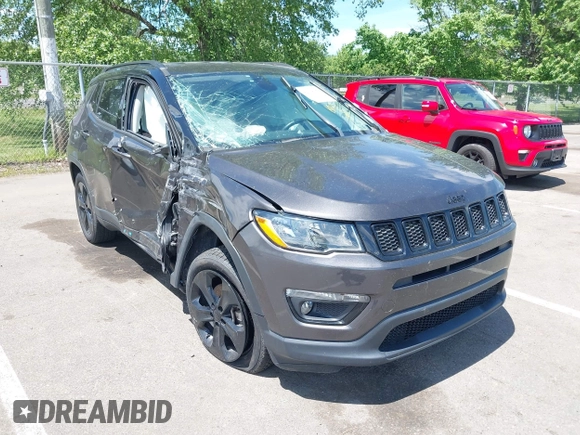2018 Jeep Compass Latitude with VIN 3C4NJDBB0JT454598, listed as a IAAI auction lot 42318972 with 42,848 mi miles and . Bid and sale history available at DreamBid. Image 1.