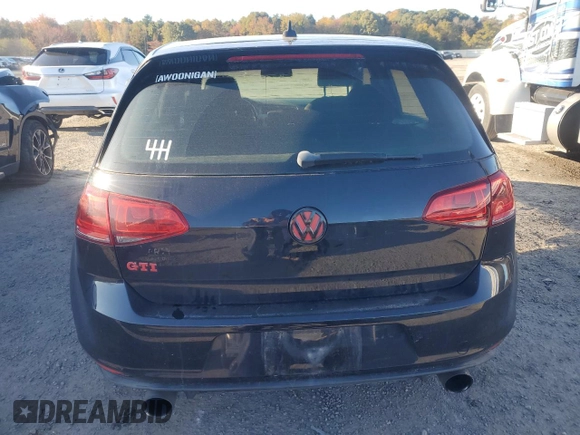 2015 Volkswagen Golf GTI S with VIN 3VW5T7AU0FM095282, listed as a Copart auction lot 75446584 with 102,494 mi miles and Salvage Title. Bid and sale history available at carsss.com. Image 6.