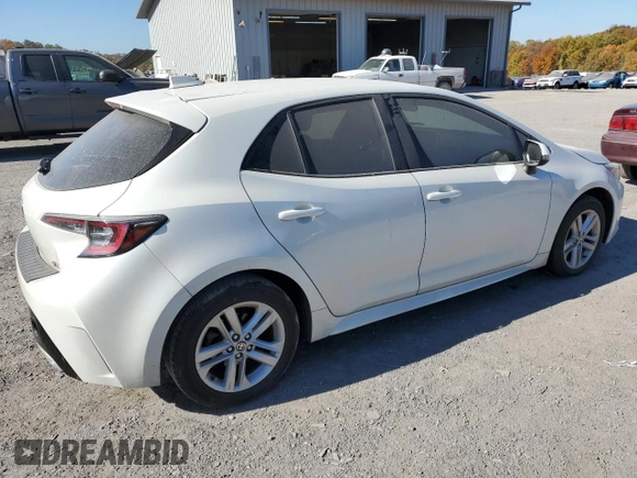 2019 Toyota Corolla SE with VIN JTNK4RBEXK3059015, listed as a Copart auction lot 77062644 with 55,028 mi miles and Salvage Title. Bid and sale history available at DreamBid. Image 3.