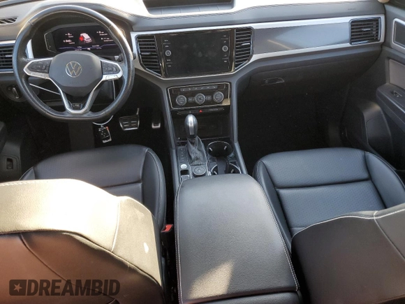 2022 Volkswagen Atlas 3.6L V6 SEL R-Line with VIN 1V2AR2CA2NC546121, listed as a Copart auction lot 77405214 with 73,177 mi miles and Salvage Title. Bid and sale history available at carsss.com. Image 8.