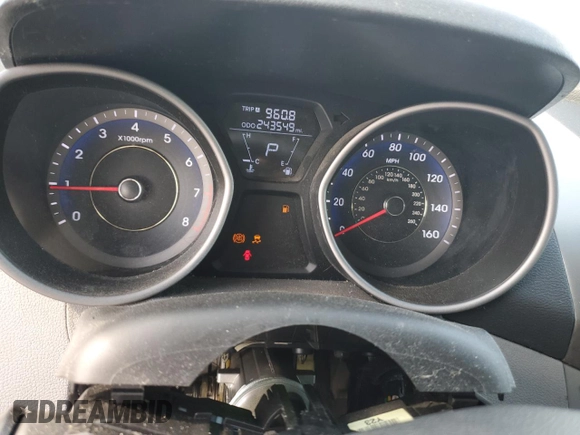 2013 Hyundai Elantra GLS z VIN KMHDH4AE5DU515615, wystawiony jako Copart lot #60572725 z przebiegiem 243 549 mil mil oraz Szkoda całkowita • Salvage title. Historia ofert i sprzedaży dostępna na DreamBid. Obrazek 9.