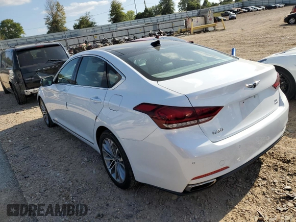 2017 Genesis G80 3.8L with VIN KMHGN4JE4HU193223, listed as a Copart auction lot 68315563 with 34,690 mi miles and Salvage Title. Bid and sale history available at carsss.com. Image 2.