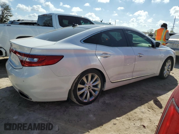 2013 Hyundai Azera with VIN KMHFH4JG3DA215115, listed as a Copart auction lot 75914224 with Not Provided miles and Salvage Title. Bid and sale history available at carsss.com. Image 3.