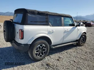2022 Ford Bronco with VIN 1FMDE5DHXNLB79200, listed as a Copart auction lot 49372444 with 50,686 mi miles and Salvage Title. Bid and sale history available at DreamBid. Image 3.