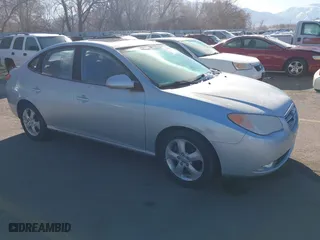 2009 Hyundai Elantra GLS PZEV with VIN KMHDU46DX9U611159, listed as a IAAI auction lot 41820849 with 142,959 mi miles. Bid and sale history available at carsss.com. Image 1.