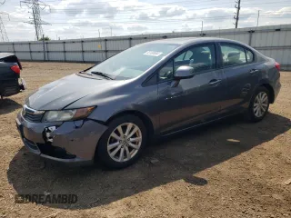 2012 Honda Civic EX-L with VIN 19XFB2F92CE055955, listed as a Copart auction lot 63180584 with 233,698 mi miles and Clean Title. Bid and sale history available at DreamBid. Image 1.
